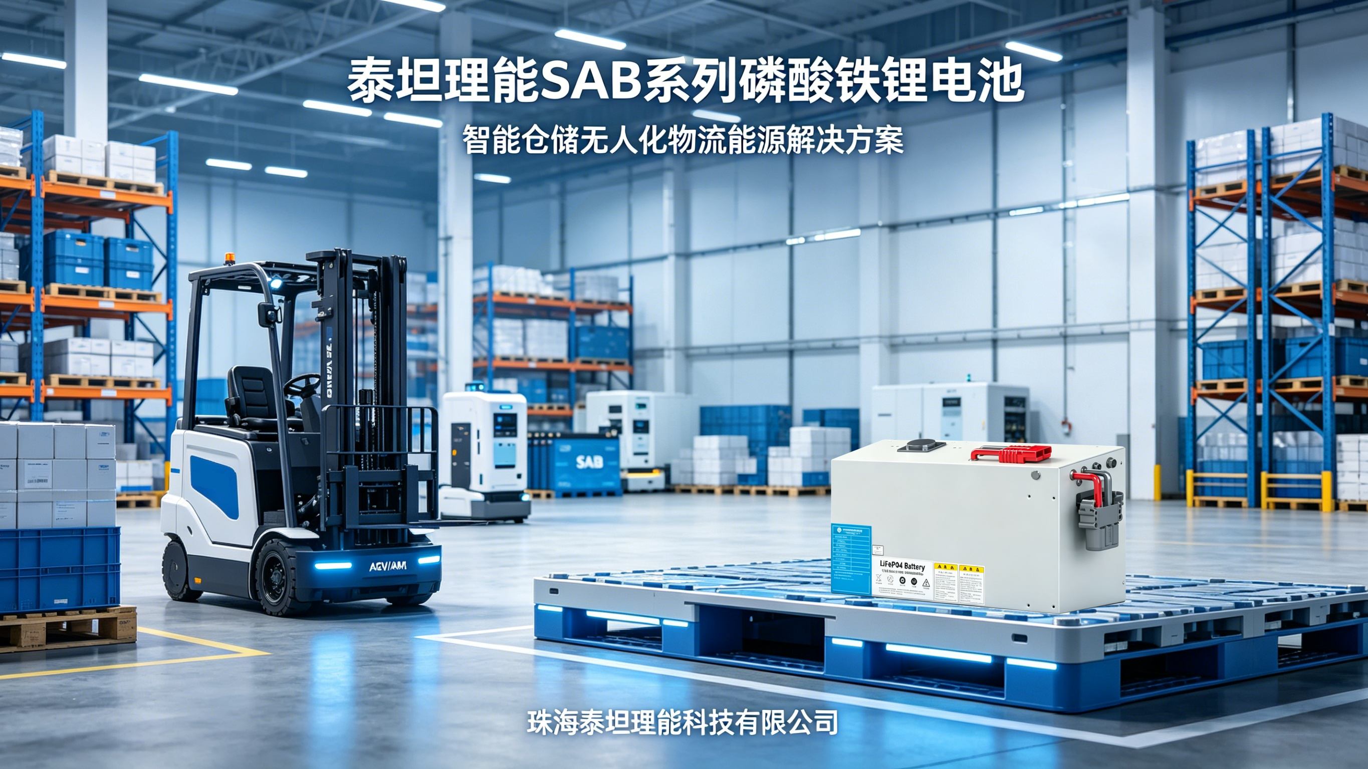 泰坦理能 | SAB系列磷酸铁锂电池：重新定义无人叉车的能源革命！