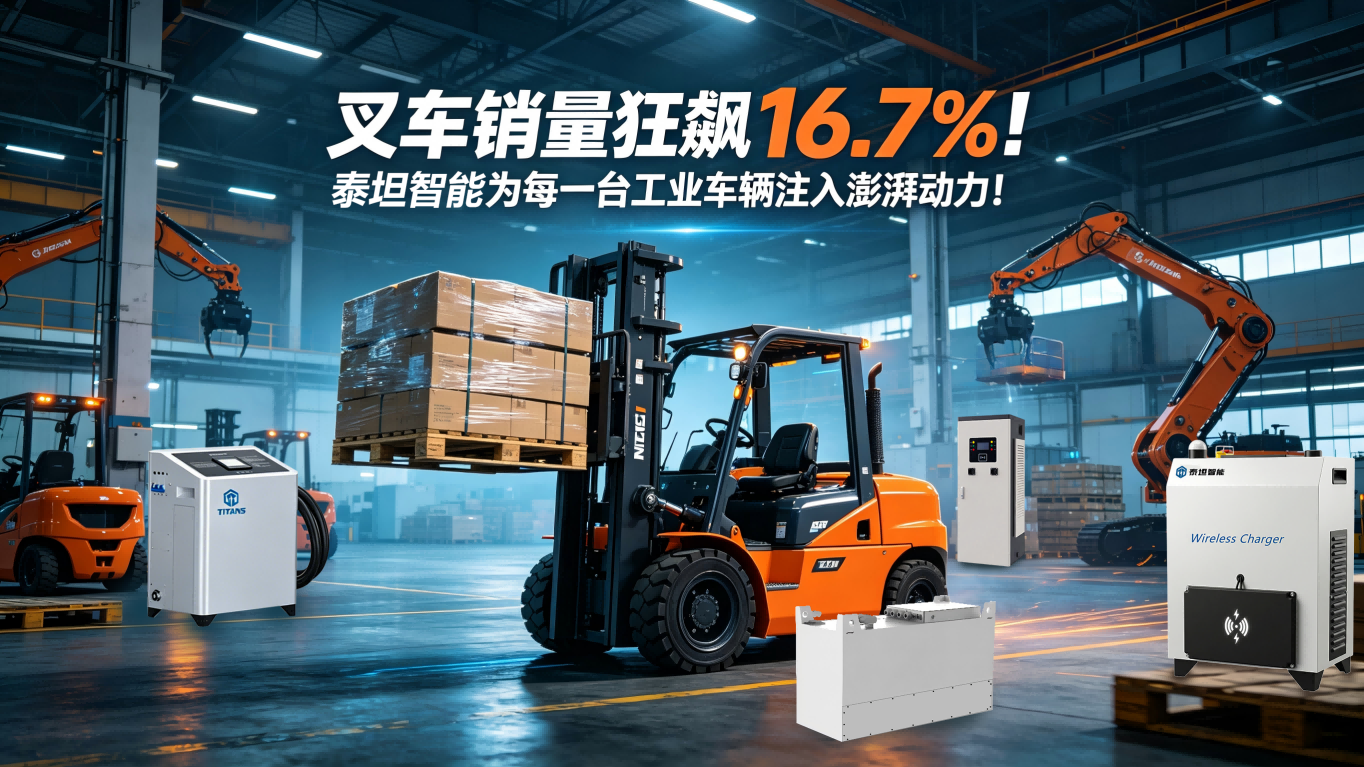 泰坦智能 | 叉车销量狂飙16.7%！TITANS为每一台工业车辆注入澎湃动力！