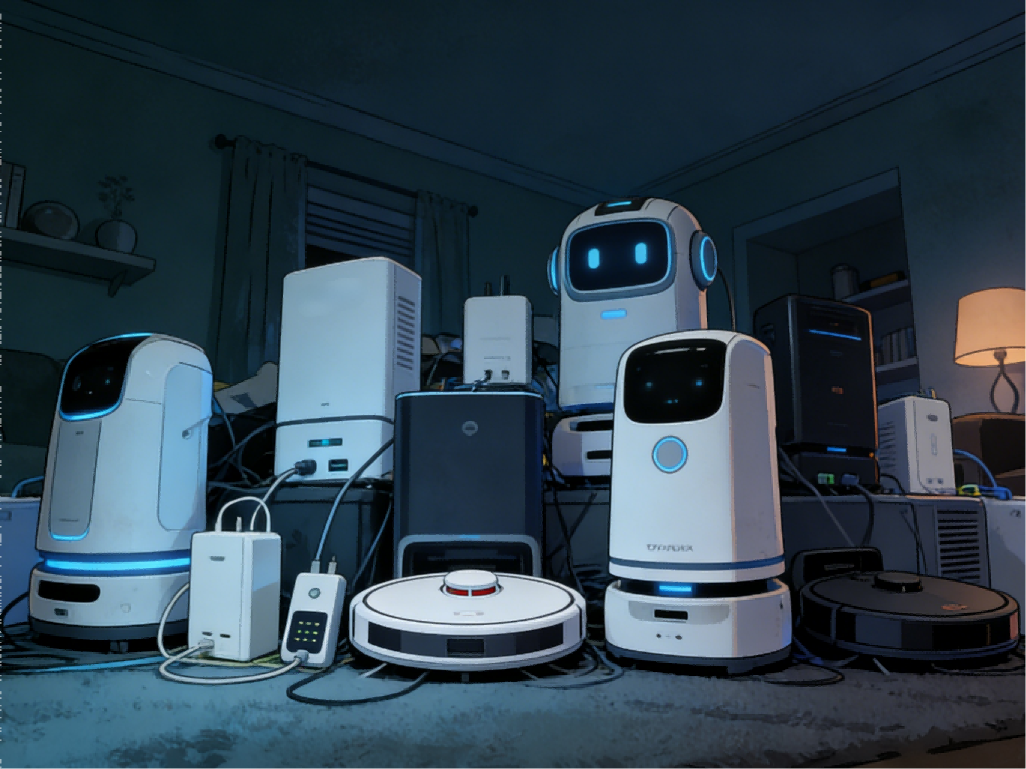 生成机器人充电痛点图片